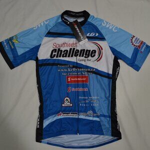 NWT LOUIS GARNEAU | Short Sleeve Cycling Jersey Branded Blue | Sz. S, L, XL